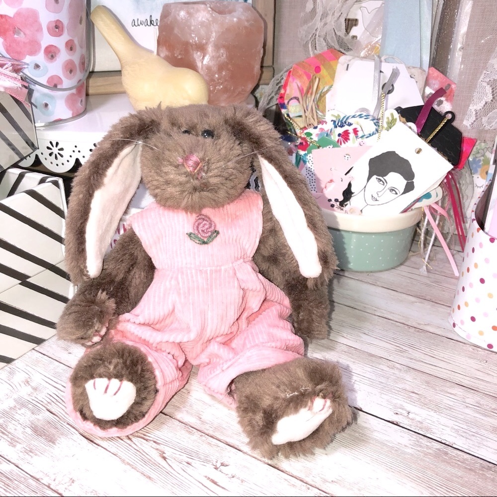 Vintage 1993 Ty Attic Treasures Rose Rabbit Bunny 8” Plush Stuffed Animal Easter